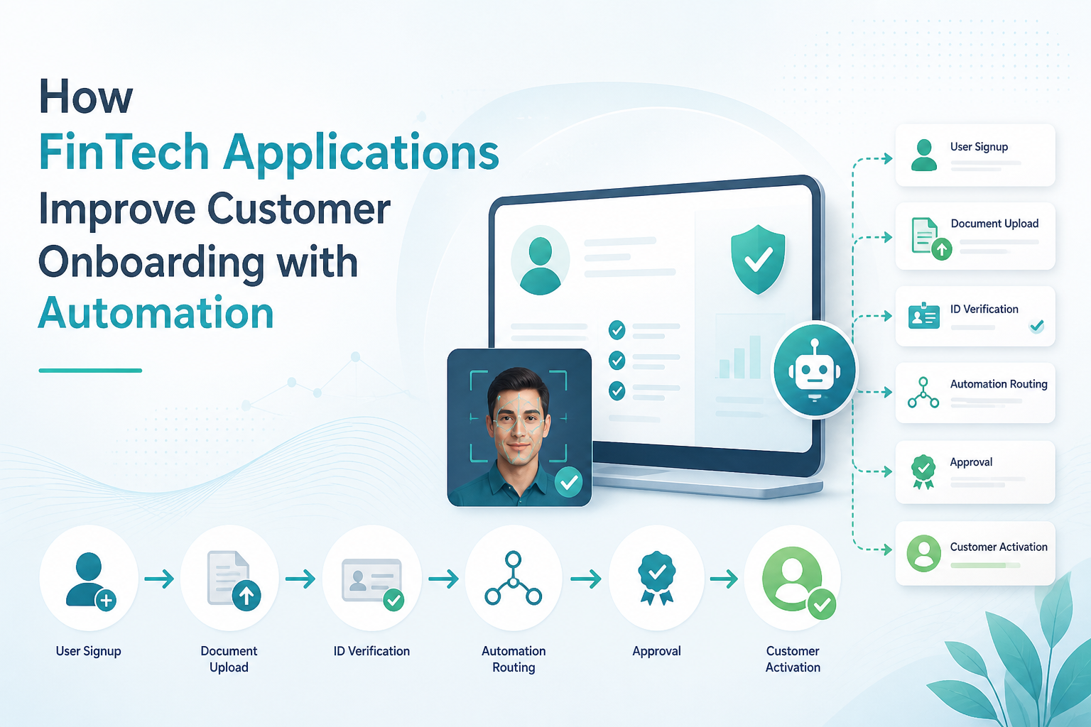 How FinTech Applications Improve Customer Onboarding with Automation blog cover