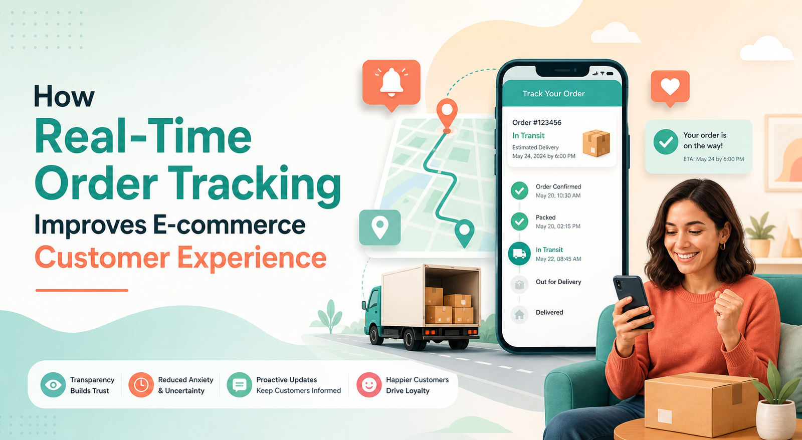 How Real-Time Order Tracking Improves E-commerce Customer Experience blog cover